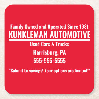 Posavasos Cuadrado De Papel Costeras de Kunkleman