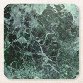 Posavasos Cuadrado De Papel Costeras de mármol verde