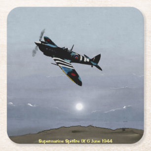 Posavasos Cuadrado De Papel Costeras de Spitfire