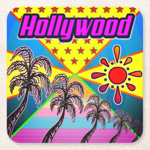 Posavasos Cuadrado De Papel Costura de la libertad de Hollywood