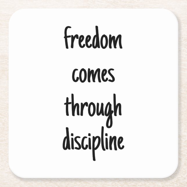 Posavasos Cuadrado De Papel Costura de papel de libertad (Anverso)