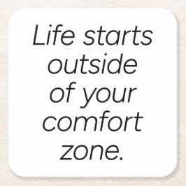 Posavasos Cuadrado De Papel Costura de papel de zona de confort