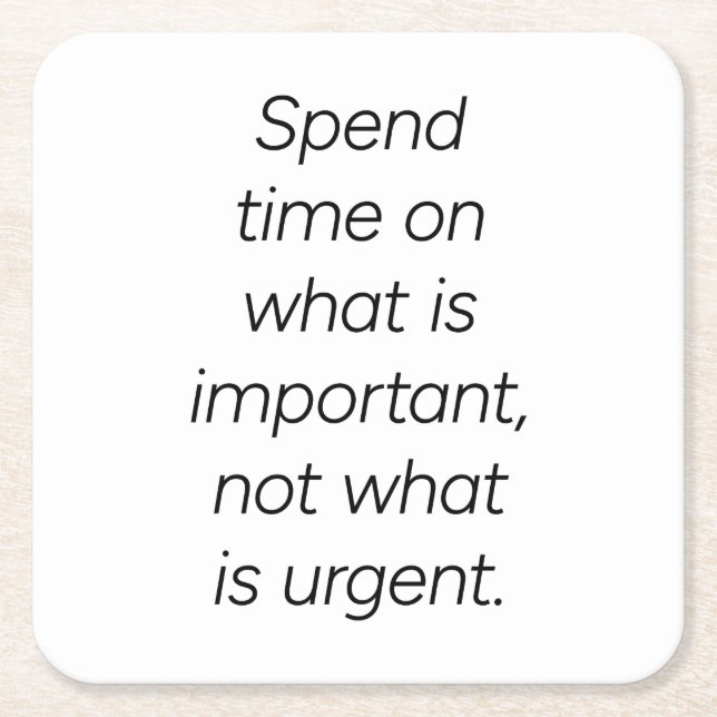 Posavasos Cuadrado De Papel Costura de papel importante (Anverso)