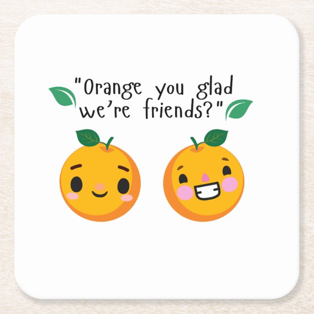 POSAVASOS CUADRADO DE PAPEL COTA NARANJA (Anverso)