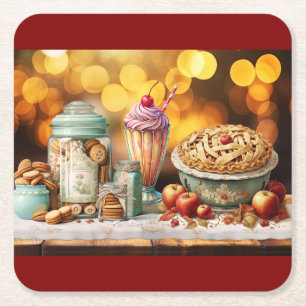 Posavasos Cuadrado De Papel Country Goodies