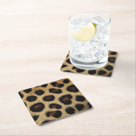 Posavasos Cuadrado De Papel Cow Black White Spots Fur