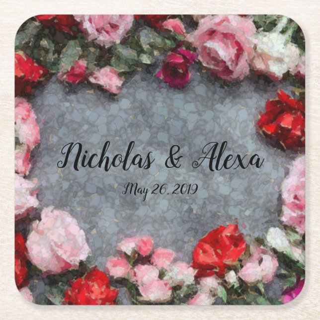 Posavasos Cuadrado De Papel Cracklin Rosa (Anverso)