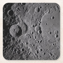 Posavasos Cuadrado De Papel Cráteres lunares Artemis II