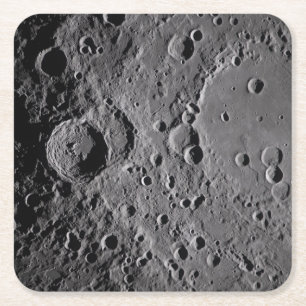 Posavasos Cuadrado De Papel Cráteres lunares Artemis II