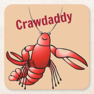 Posavasos Cuadrado De Papel CrawDaddy Red Crays