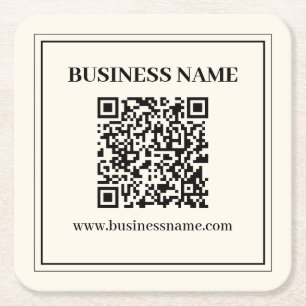 Posavasos Cuadrado De Papel Crea instantáneamente un código QR escaneable para