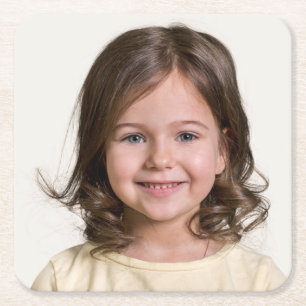 Posavasos Cuadrado De Papel Crea tu propia foto infantil personalizada