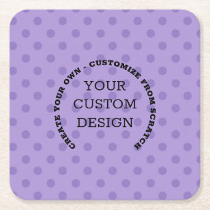 Posavasos Cuadrado De Papel Crea tu propio diseño personalizado