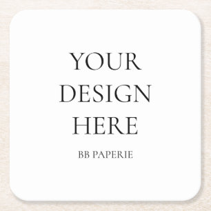 Posavasos Cuadrado De Papel Crea tu propio personalizado