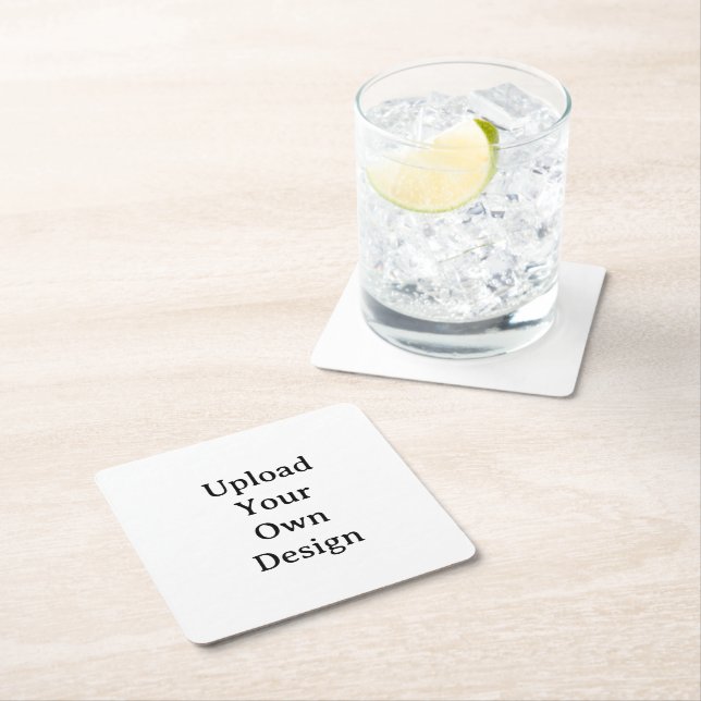 Posavasos Cuadrado De Papel Crea tu propio simple personalizado (In situ)