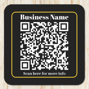 Posavasos Cuadrado De Papel Crea un código QR empresarial escaneable al instan