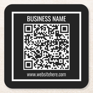 Posavasos Cuadrado De Papel Crea un código QR moderno al instante