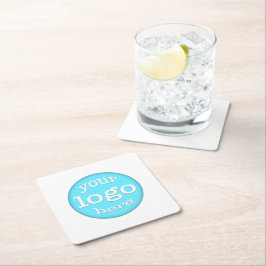 Posavasos Cuadrado De Papel Crear el logotipo de café de la empresa de la ofic