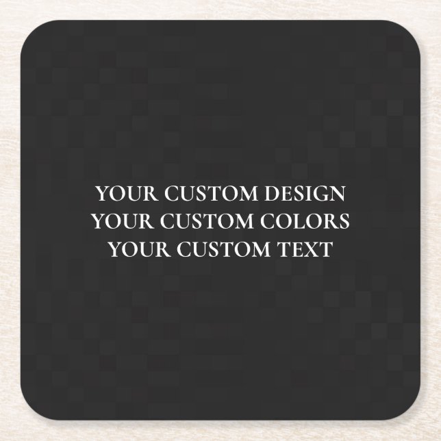 Posavasos Cuadrado De Papel Crear su propio personal (Anverso)