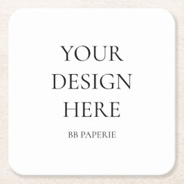 Posavasos Cuadrado De Papel Crear su propio personal