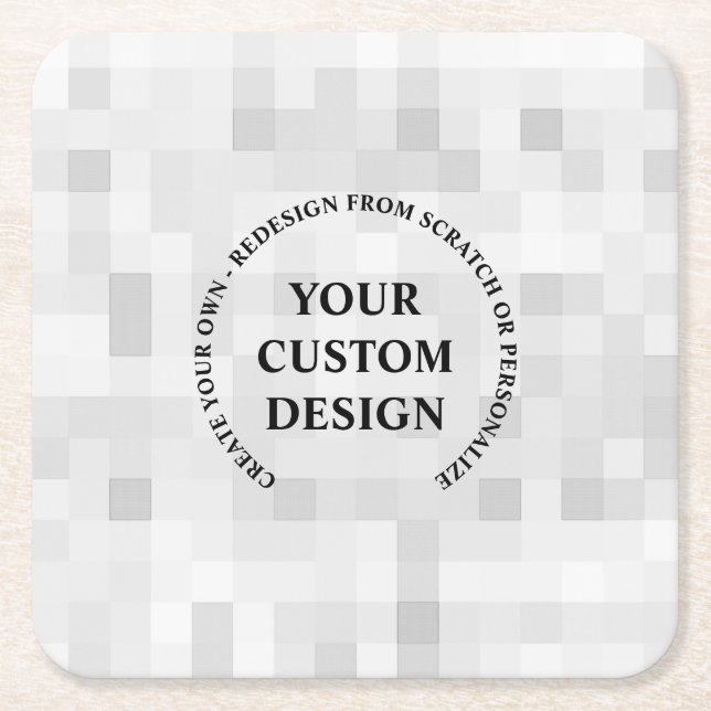 Posavasos Cuadrado De Papel Crear su propio Personalizado completo (Anverso)