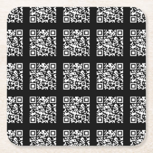 Posavasos Cuadrado De Papel Crear un modelo de código QR en mosaico   Color ed