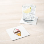 Posavasos Cuadrado De Papel Crema de hielo de Guay Kawaii<br><div class="desc">¡Un cono de helado de estilo kawaii super lindo con un toque divertido! Este diseño adorable se caracteriza por un cono de gofre con una personalidad alegre, unas gafas de sol elegantes y unos deliciosos chorros de helados blancos y rosas que se asemejan a un peinado lúdico. Perfecto para añadir...</div>