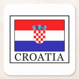 Posavasos Cuadrado De Papel Croacia