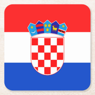 Posavasos Cuadrado De Papel Croacia