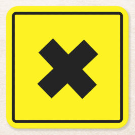 Posavasos Cuadrado De Papel Crossroad Square Paper Coaster