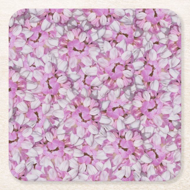 Posavasos Cuadrado De Papel Crown Vetch Seamless Pattern (Anverso)