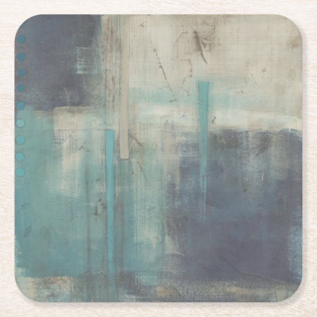 Posavasos Cuadrado De Papel Cruzado I (Anverso)