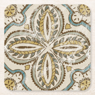 Posavasos Cuadrado De Papel Cuadrado No-Embellecido III del batik