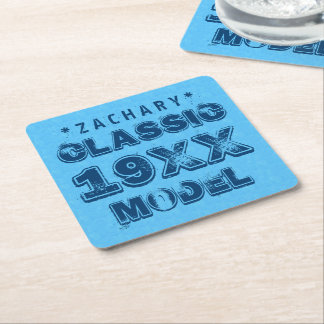 Posavasos Cuadrado De Papel Cualquie texto MODELO CLÁSICO A05 del Grunge del