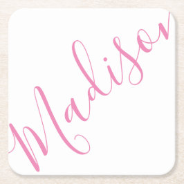 Posavasos Cuadrado De Papel Cualquier color - Nombre de guión de las bobinas d