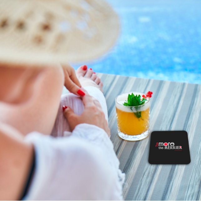 Posavasos Cuadrado De Papel Cuanto más cita de compromiso más alegre (Subido por el creador)