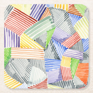 Posavasos Cuadrado De Papel Cubierta cruzada I