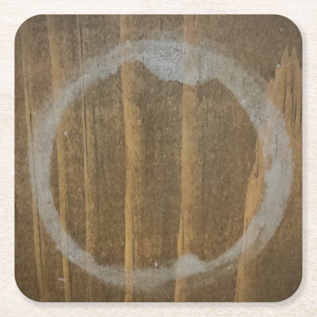 Posavasos Cuadrado De Papel Cubierta de agua manchada (Anverso)