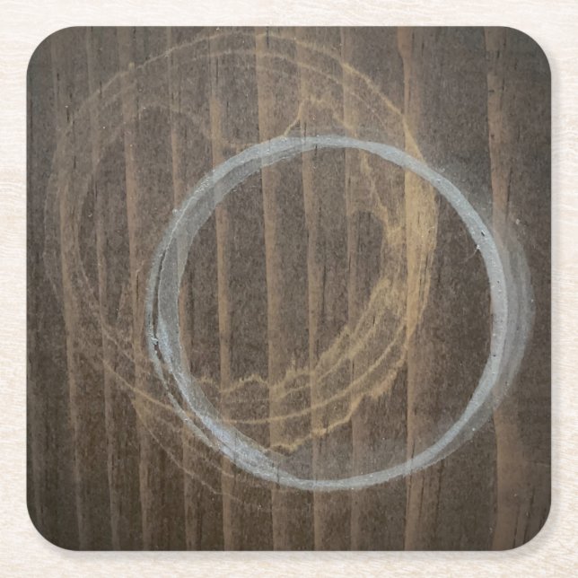 Posavasos Cuadrado De Papel Cubierta de agua manchada (Anverso)