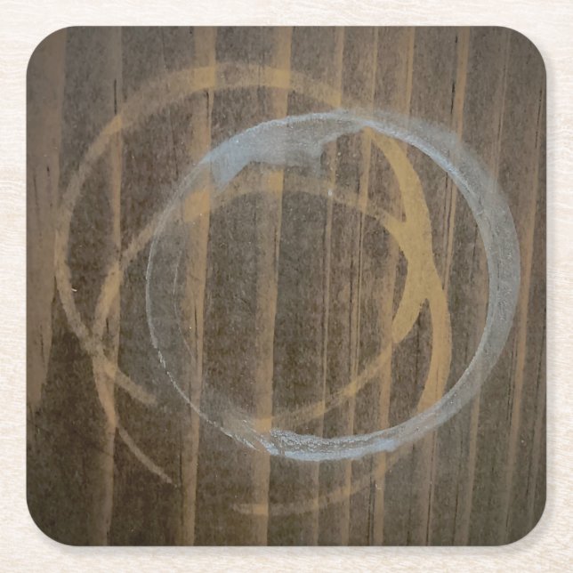 Posavasos Cuadrado De Papel Cubierta de agua manchada (Anverso)