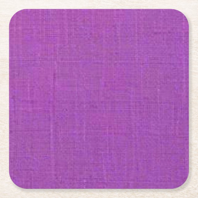 Posavasos Cuadrado De Papel Cubierta de papel con textura púrpura (Anverso)