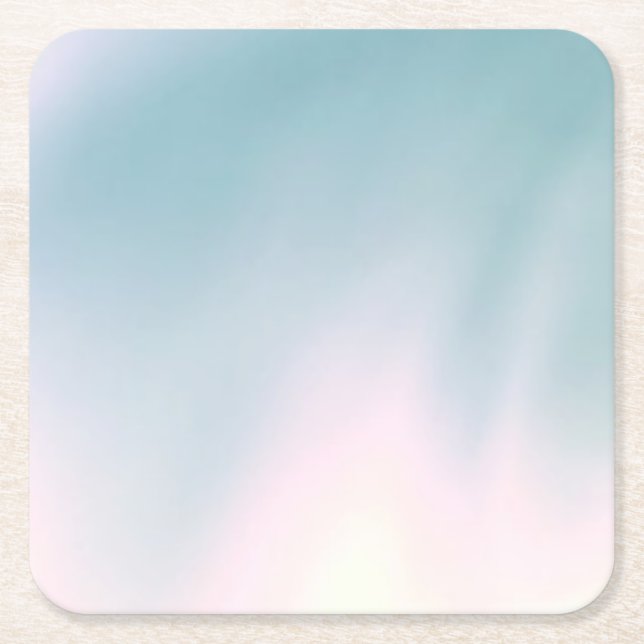 Posavasos Cuadrado De Papel Cubierta de papel de tonos suaves (Anverso)