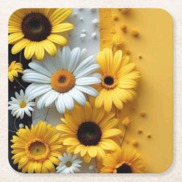 Posavasos Cuadrado De Papel Cubierta inteligente para iPad Radiancia floral ba