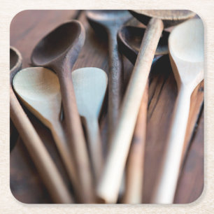Posavasos Cuadrado De Papel Cucharas para cocinar