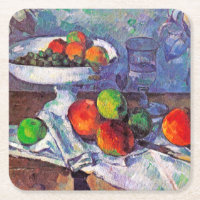 Cuenco de frutas, vidrio y manzanas, Cezanne