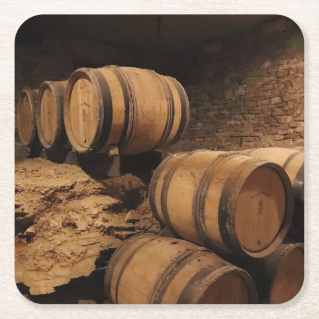 Posavasos Cuadrado De Papel Cueva de vino (Anverso)