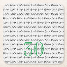 Posavasos Cuadrado De Papel Cumpleaños De Golf 30, BOGEY Fun Golf Ball