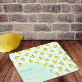 Posavasos Cuadrado De Papel Cumpleaños de verano con limón cítrico