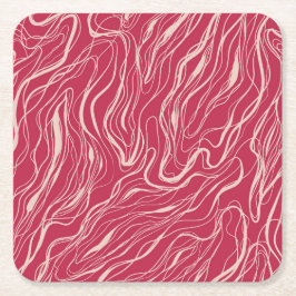 Posavasos Cuadrado De Papel Curvas de esbozo