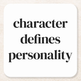 Posavasos Cuadrado De Papel Custodia de papel de caracteres